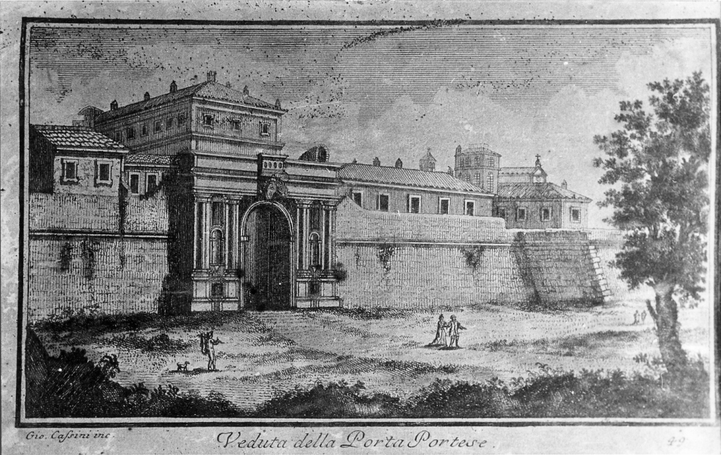 Porta Portese (stampa, serie) di Cassini Giovanni Maria (sec. XVIII)