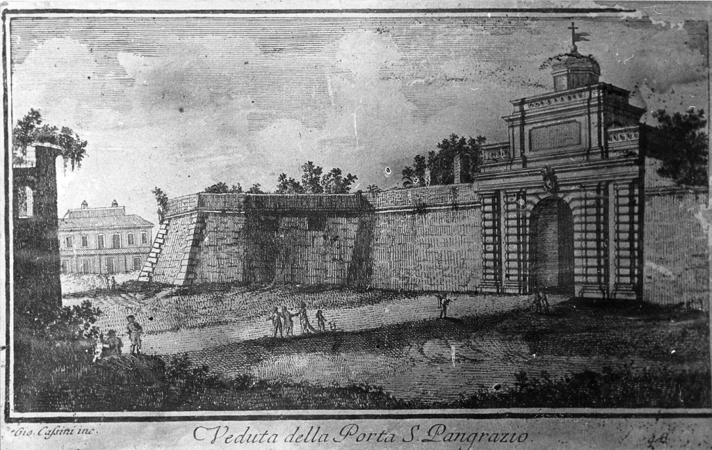 Porta S. Pancrazio (stampa, serie) di Cassini Giovanni Maria (sec. XVIII)