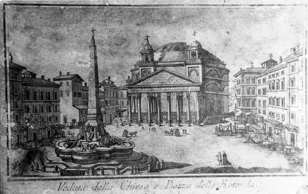 Chiesa e Piazza della Rotonda (stampa, serie) di Cassini Giovanni Maria (sec. XVIII)