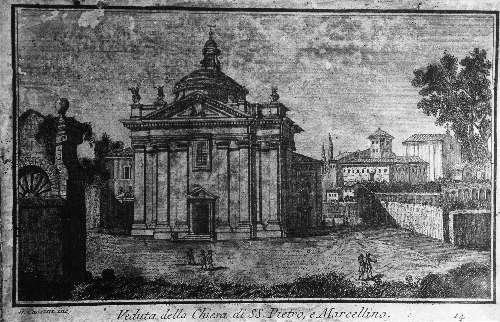 Chiesa dei SS. Pietro e Marcellino (stampa, serie) di Cassini Giovanni Maria (sec. XVIII)