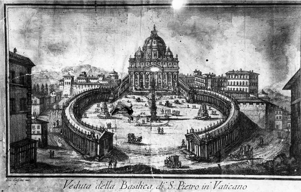 Basilica di S. Pietro (stampa, serie) di Cassini Giovanni Maria (sec. XVIII)