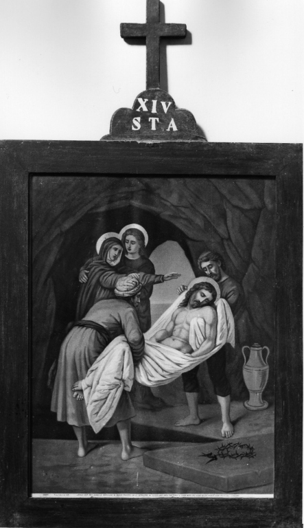 stazione XIV: Gesù deposto nel sepolcro (stampa) - ambito italiano (sec. XX)