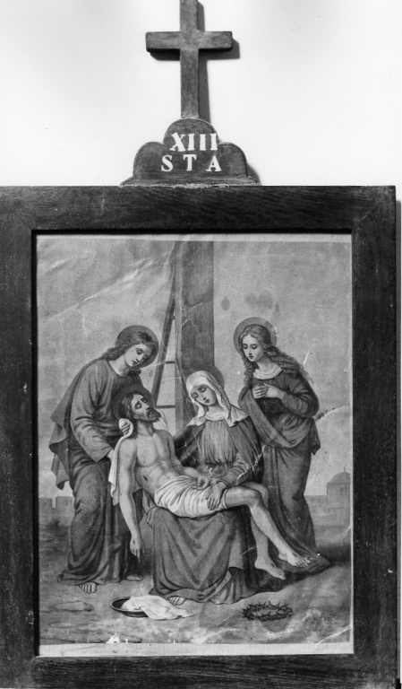 stazione XIII: Gesù deposto dalla croce (stampa) - ambito italiano (sec. XX)