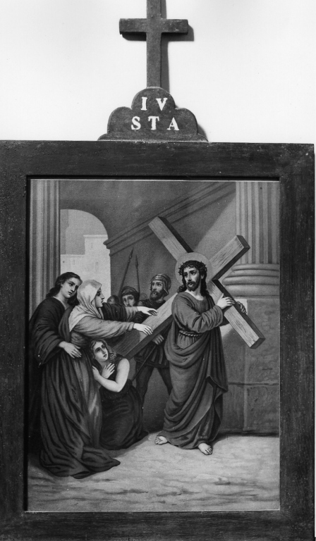 stazione IV: Gesù incontra la Madonna (stampa) - ambito italiano (sec. XX)