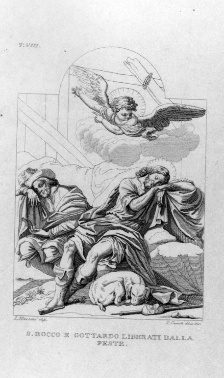 San Rocco e San Gottardo (stampa, serie) di Canuti Gaetano, Massari Lucio (sec. XIX)