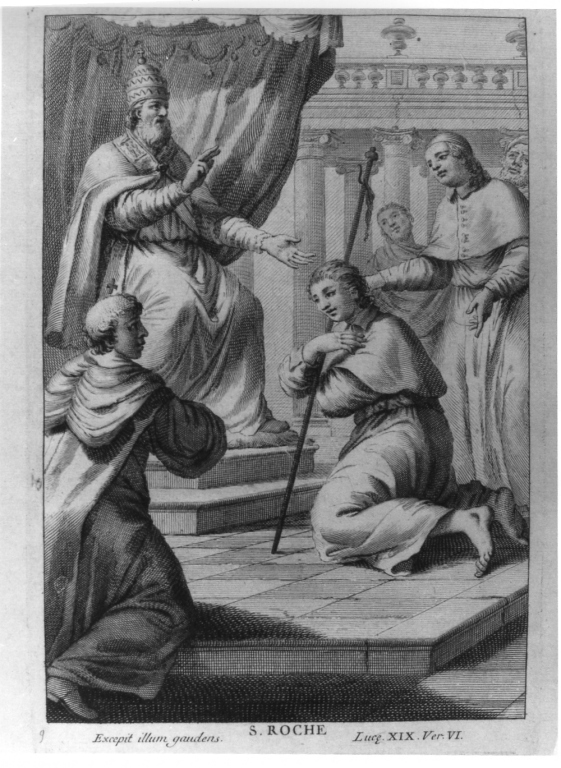 episodi della vita di San Rocco (stampa, serie) di Fossati Giorgio (sec. XVIII)