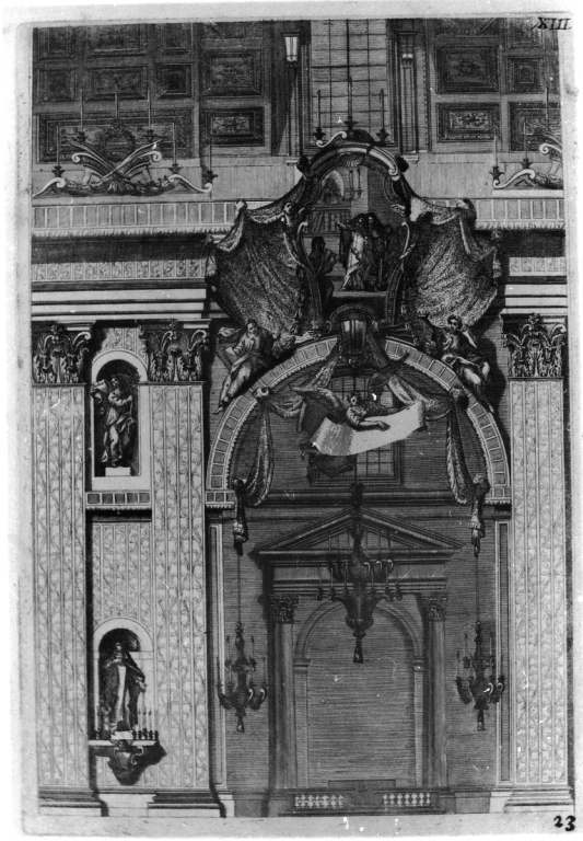 architettura (stampa, serie) di Sintes Giovanni Battista (attribuito) (sec. XVIII)