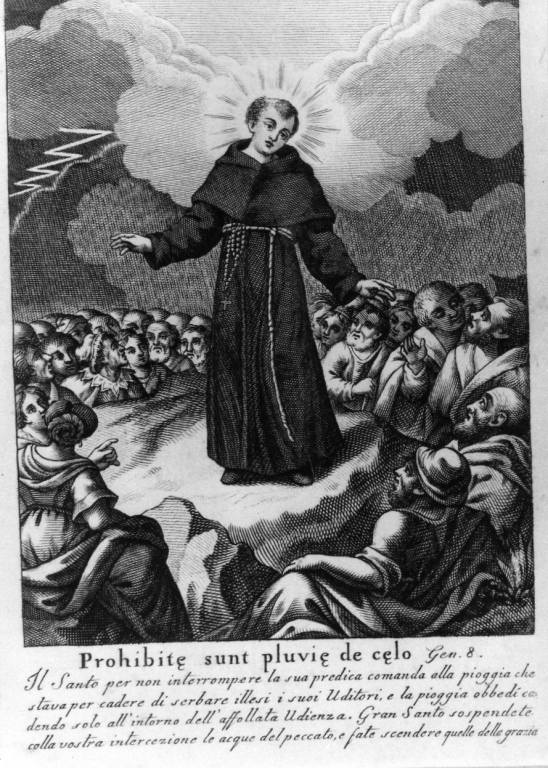 episodi della vita di Sant'Antonio da Padova (stampa smarginata) di Colombo Ignazio (sec. XIX)