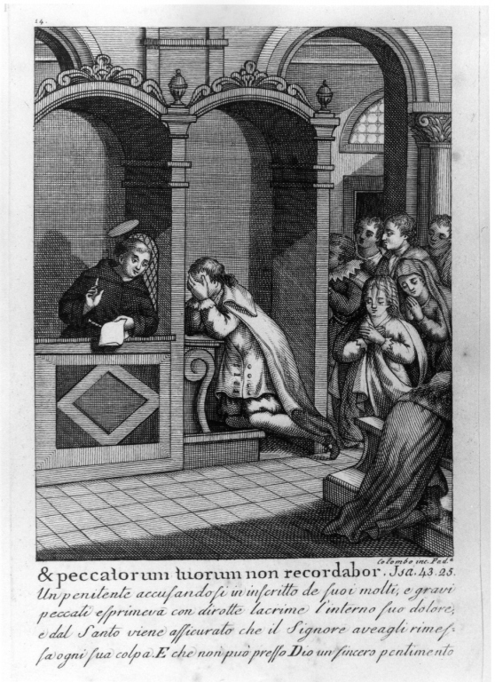 episodi della vita di Sant'Antonio da Padova (stampa smarginata) di Colombo Ignazio (sec. XIX)