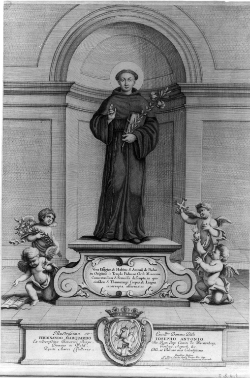 Sant'Antonio da Padova (stampa) - ambito veneto (fine sec. XVIII)