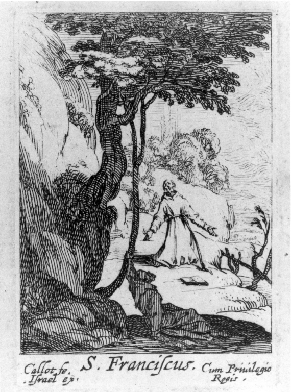 S. FRANCISCUS, San Francesco d'Assisi riceve le stimmmate (stampa) di Callot Jacques (primo quarto sec. XVII)