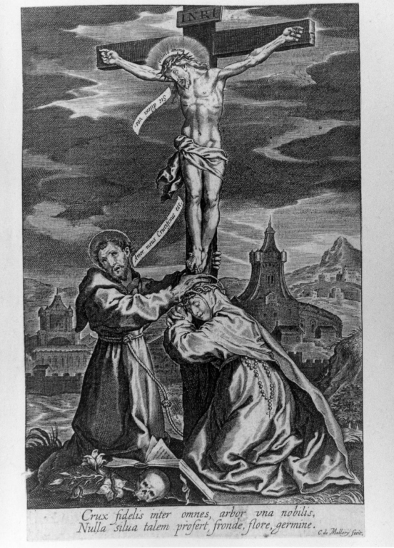 crocifissione di Cristo (stampa) di Van Mallery Karel (inizio sec. XVII)