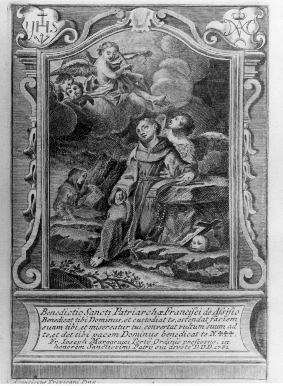 San Francesco d'Assisi (stampa) di Trevisani Francesco (sec. XVIII)