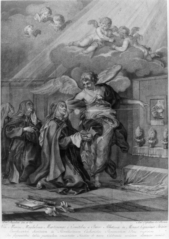 beata Maddalena Martinengo (stampa smarginata) di Capellano Antonio, Angeletti Pietro (seconda metà sec. XVIII)