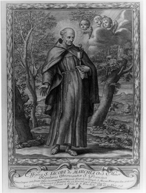 San Jacopo della Marca (stampa) - ambito italiano (sec. XVIII)