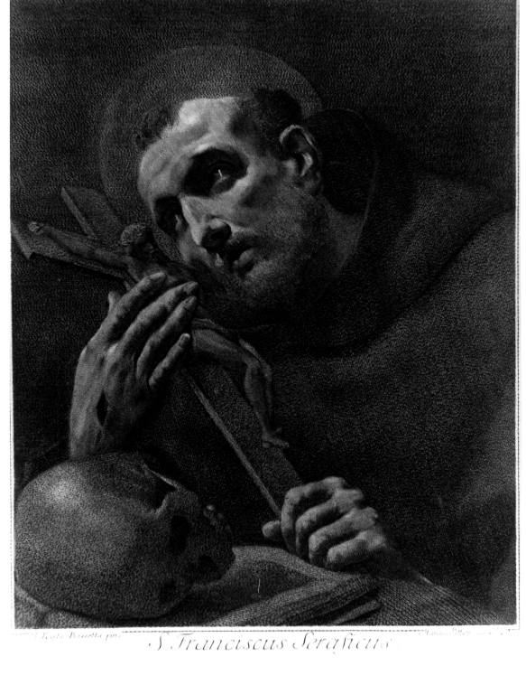 San Franciscus Seraficus, San Francesco d'Assisi (stampa smarginata) di Piazzetta Giovanni Battista, Pitteri Marco Alvise (sec. XVIII)
