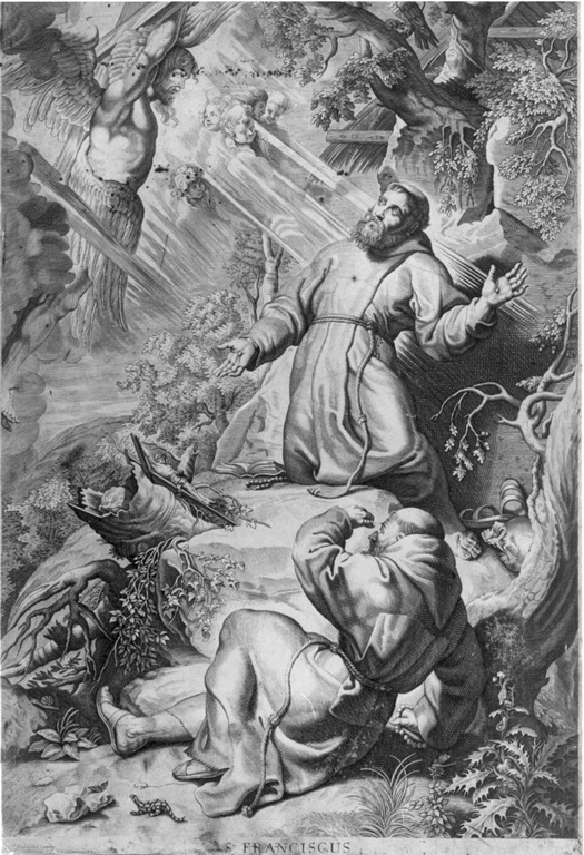 S. Franciscus, Stigmatizzazione di S. Francesco (stampa) di Galle Cornelis il Giovane, Rubens Pieter Paul (sec. XVII)