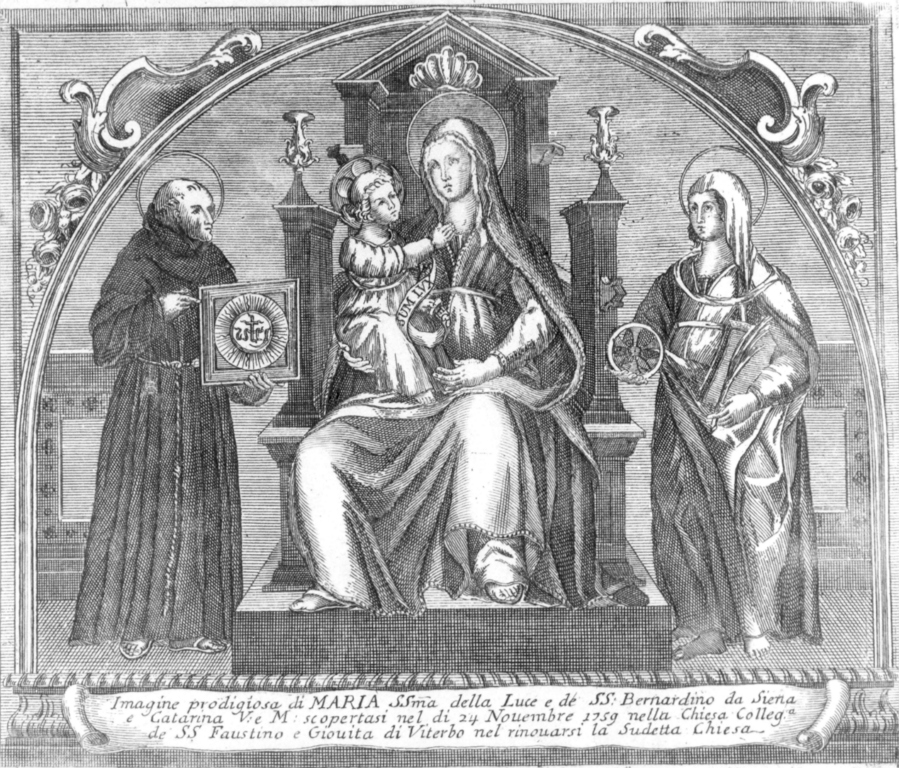 Imagine prodigiosa di maria SS.ma (...), Madonna con Bambino (stampa) - ambito italiano (sec. XVIII)