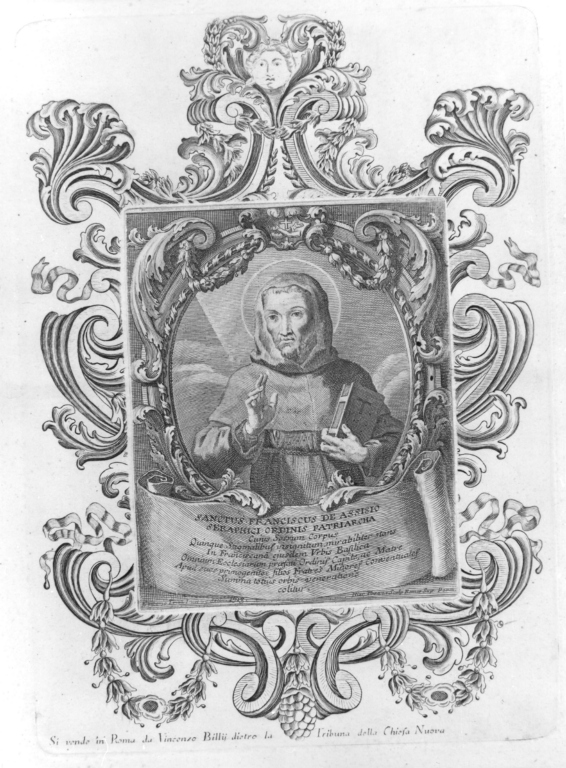 Sanctus Franciscus de Assisio seraphici (...), S. Francesco d'Assisi (stampa) di Triga Giacomo, Frezza Giovanni Gerolamo (sec. XVIII)