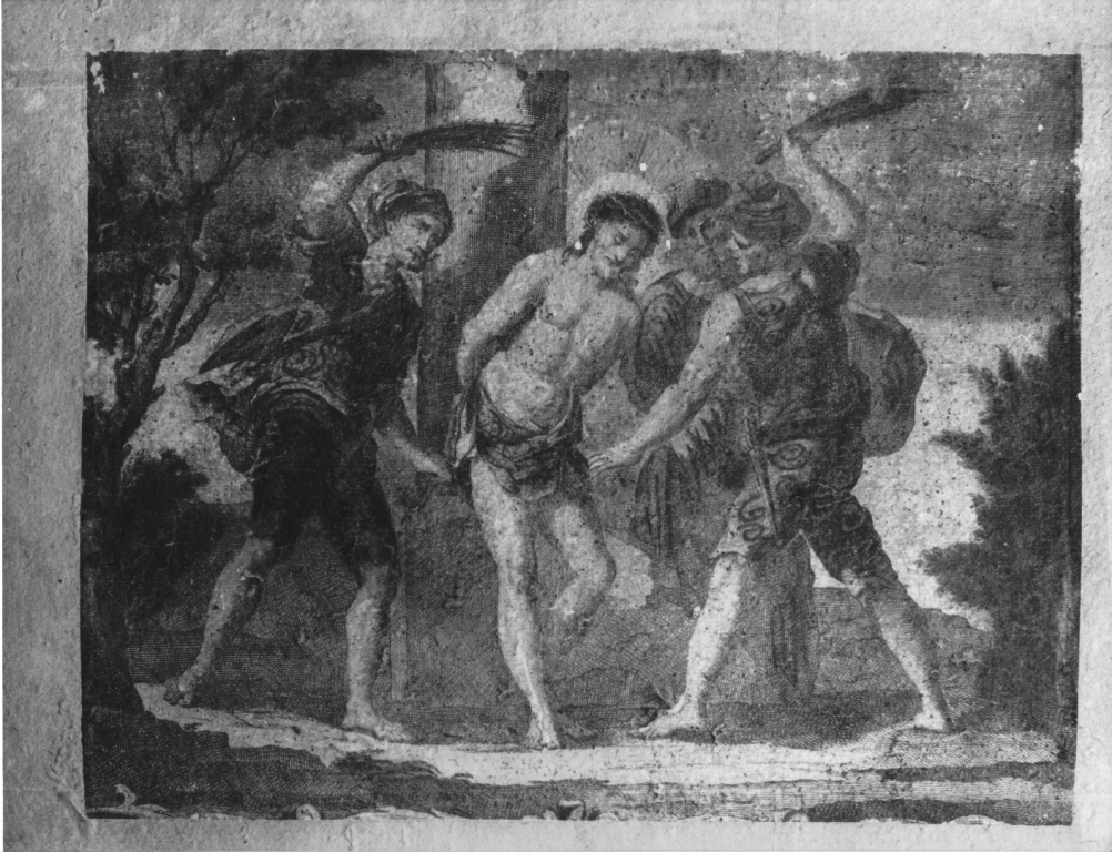 flagellazione di Cristo (stampa) - ambito laziale (sec. XVIII)