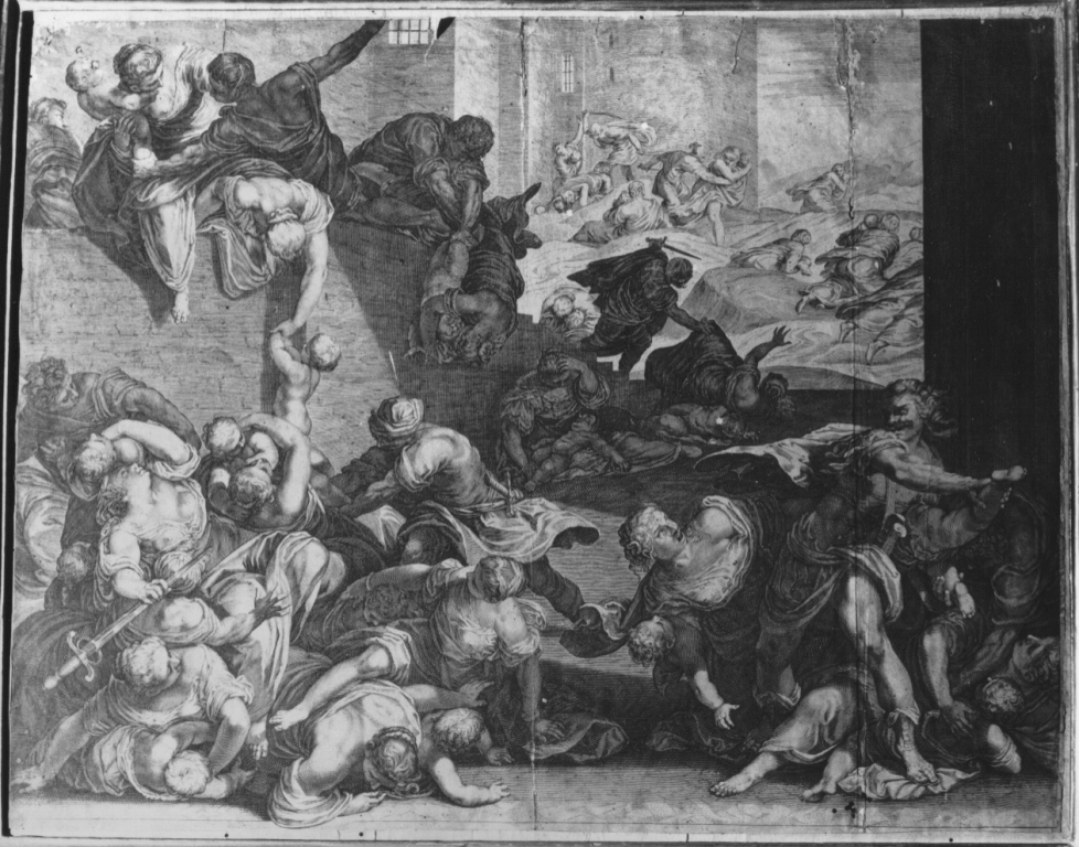 strage degli innocenti (stampa smarginata) - ambito Italia centrale (sec. XVIII)