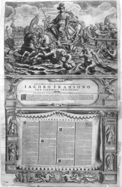 battaglia navale (stampa) - ambito romano (sec. XVII)