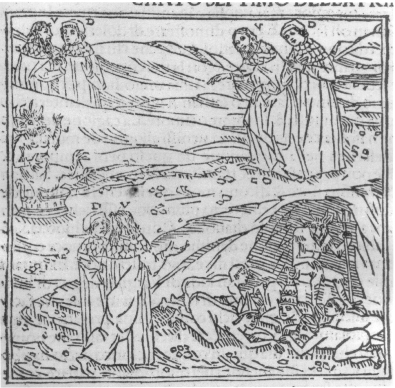 Divina Commedia, Inferno, canto VII (stampa smarginata) - ambito italiano (sec. XV)
