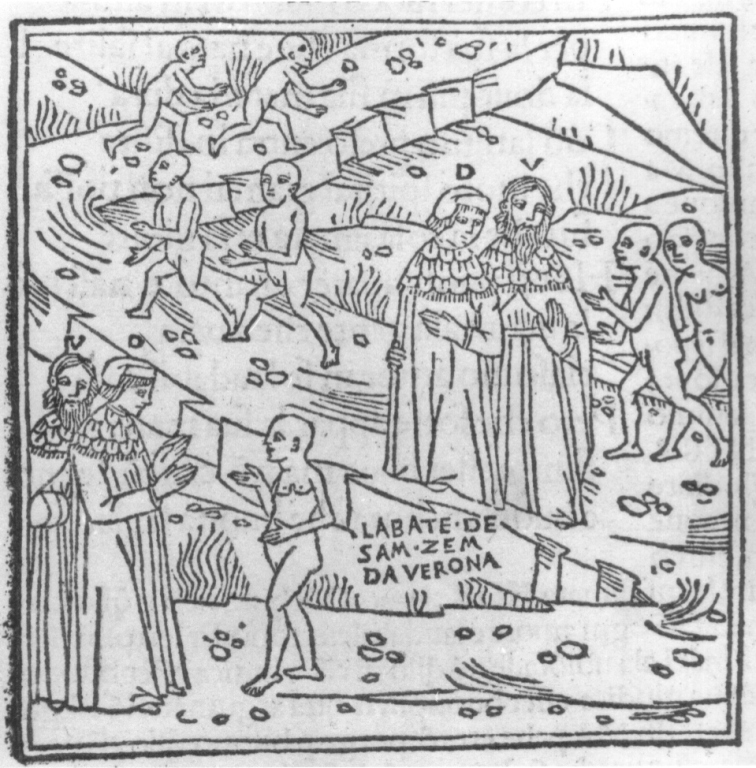 Divina Commedia, Purgatorio, canto XVIII (stampa smarginata) - ambito italiano (sec. XV)