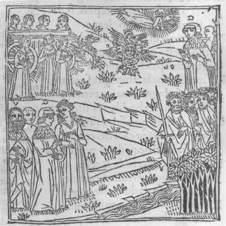 Divina Commedia, Purgatorio, canto XXIX (stampa smarginata) - ambito italiano (sec. XV)