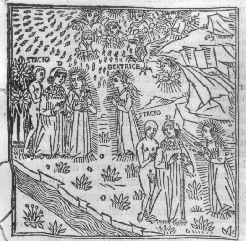 Divina Commedia, Purgatorio, canto XXX (stampa smarginata) - ambito italiano (sec. XV)