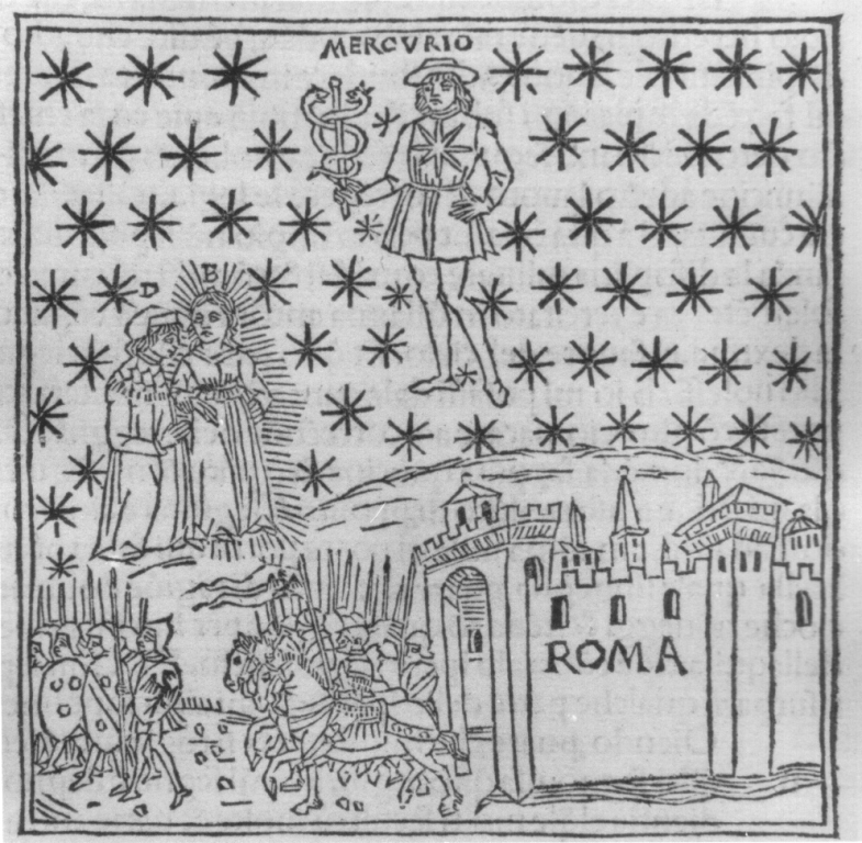 Divina Commedia, Paradiso, canto VI (stampa smarginata) - ambito italiano (sec. XV)