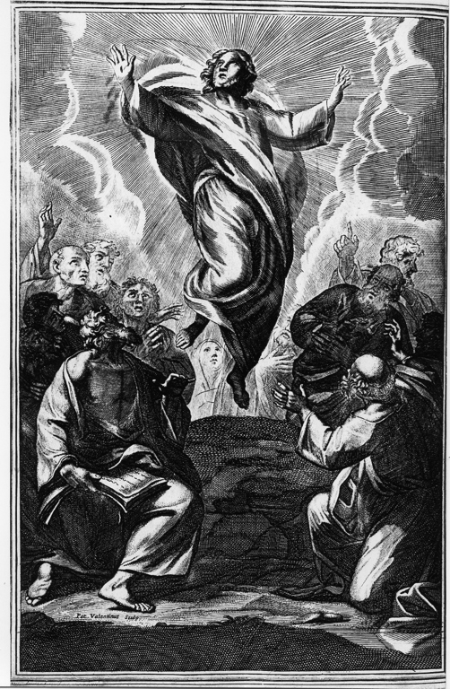 ascensione di Cristo (stampa, elemento d'insieme) di Valentini Pietro (attribuito) (sec. XVII)