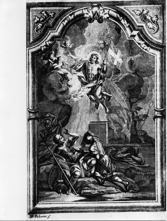 resurrezione di Cristo (stampa, elemento d'insieme) di Manno Francesco (attribuito), Falconi Benedetto (attribuito) (prima metà sec. XIX)