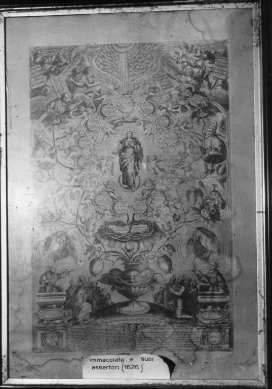 Immacolata Concezione e santi (stampa) di Cesario da Roma - ambito laziale (sec. XVII)