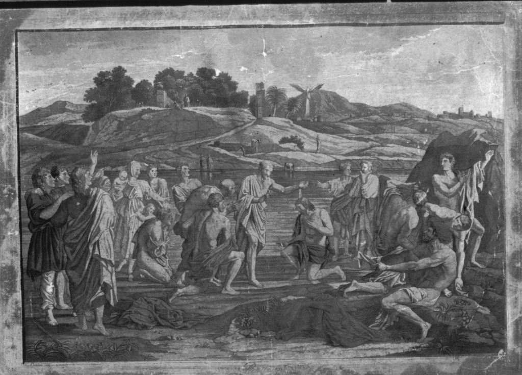 Battesimo (stampa) di Kech Michele, Banzo Antonio, Poussin Nicolas (primo quarto sec. XIX)