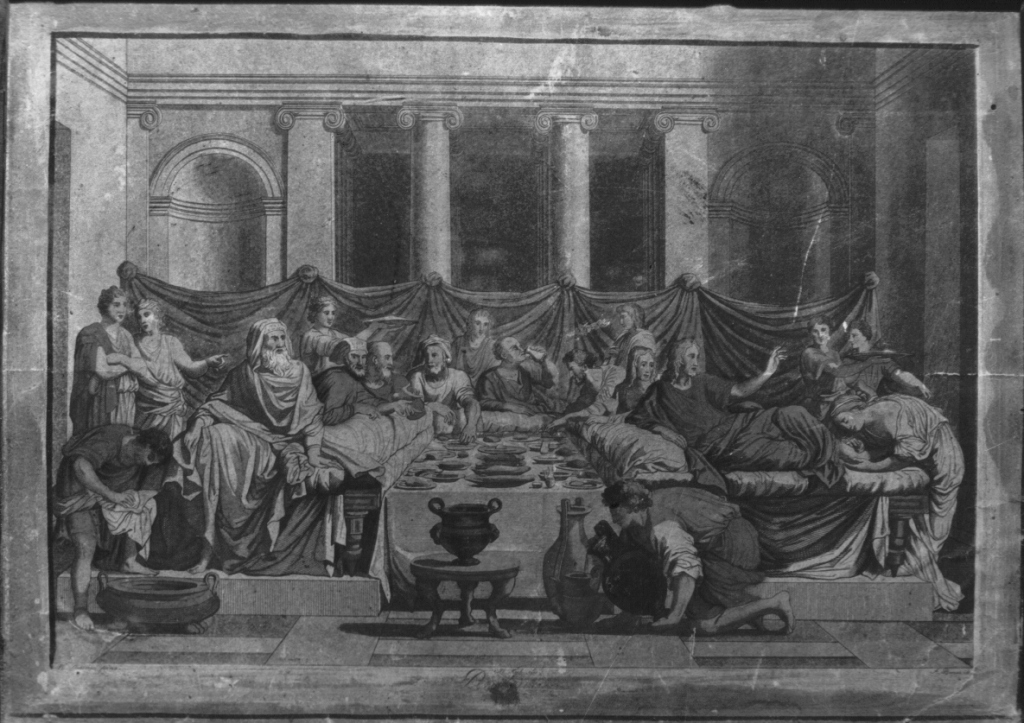 banchetto (stampa) di Kech Michele, Banzo Antonio, Poussin Nicolas (primo quarto sec. XIX)