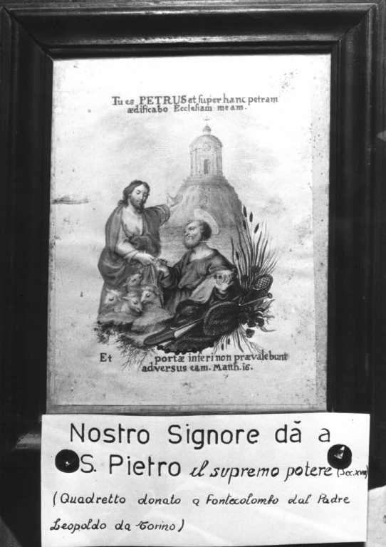 Cristo consegna le chiavi a San Pietro (stampa) - ambito laziale (metà sec. XIX)