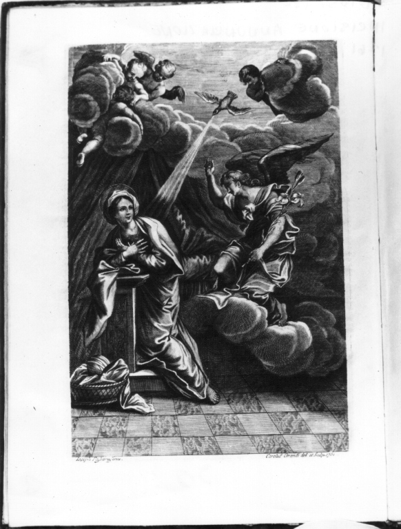 Annunciazione (stampa) di Grandi Carlo, Passaro Giuseppe (sec. XVIII)