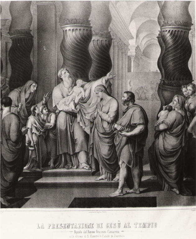 la presentazione di Gesù al tempio (stampa) di Prello Alessandro (sec. XIX)