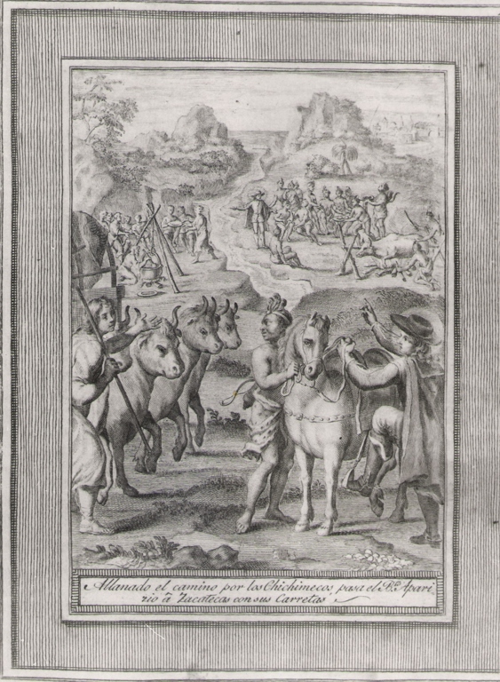 allanado el camino por los.., storie della vita del beato Sebastiano di Aparicio (stampa, serie) di Bombelli Pietro Leone (seconda metà sec. XVIII)