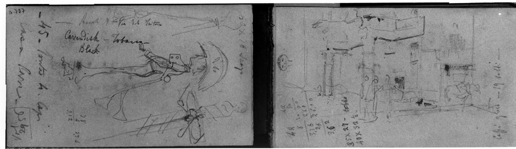 taccuino di disegni di Joris Pio (sec. XIX)
