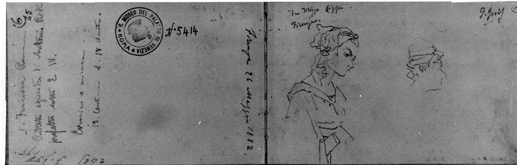 taccuino di disegni di Joris Pio (sec. XIX)