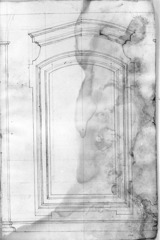 finestra esterna del tamburo (disegno) di Derizet Antoine (sec. XVIII)