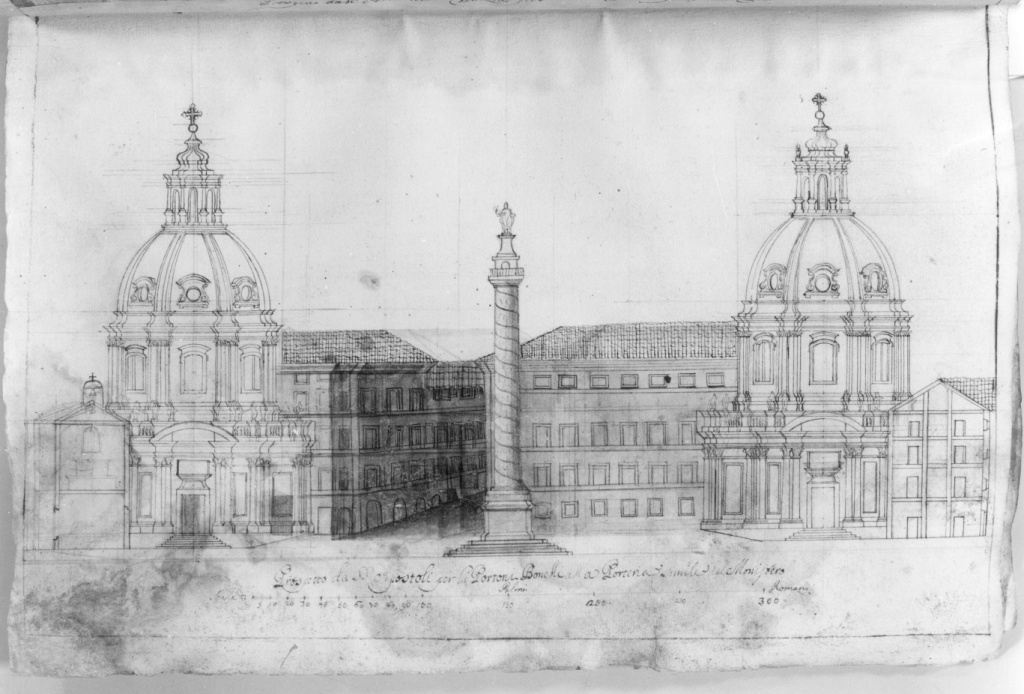 prospetto urbanistico (disegno) di Derizet Antoine (sec. XVIII)