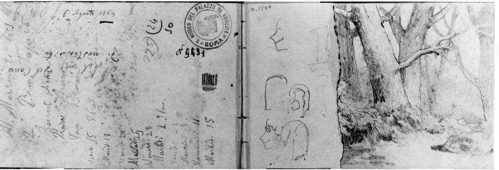 taccuino di disegni di Joris Pio (sec. XIX)