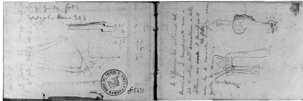 taccuino di disegni di Joris Pio (sec. XIX)