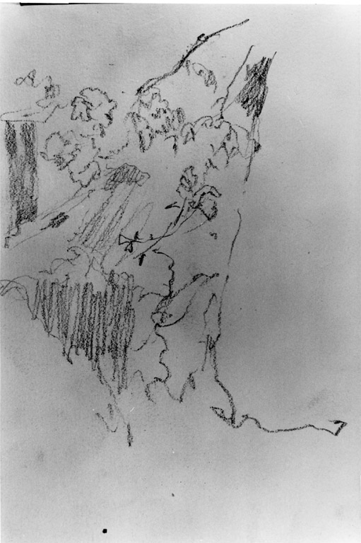 schizzo di paesaggio (disegno) di Joris Pio (sec. XX)