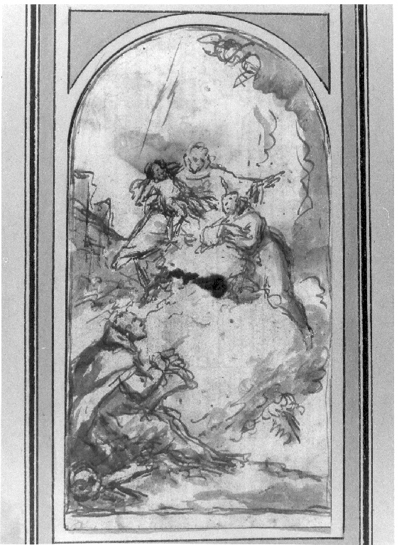 Visione di San Carlo da Sezze (disegno) di Schmidt Martin Johann (seconda metà sec. XVIII)