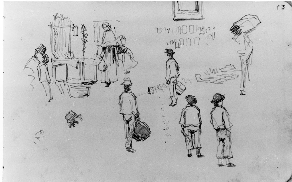 Studi di figure (disegno) di Joris Pio (sec. XIX)