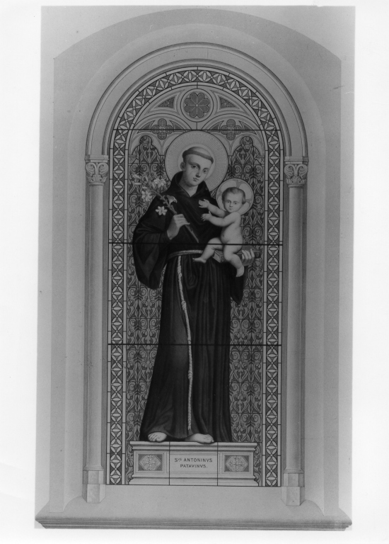 Sant'Antonio da Padova con il bambino (disegno) di Ingres Jean Auguste Dominique, Sudre Jean Pierre (sec. XIX)